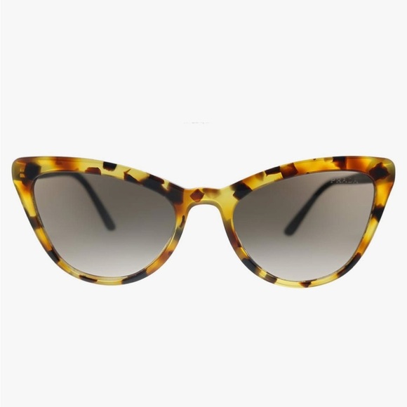 Prada CATWALK ORANGE HAVANA w/LIGHT BROWN GRAD LIGHT GR 56mm - Picture 1 of 8